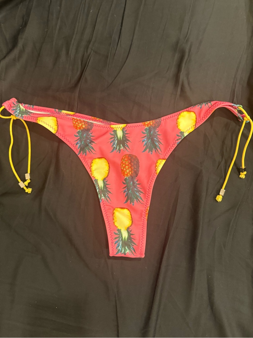 Pineapple Print Swimwear Bikini Tong Pink/Yellow
